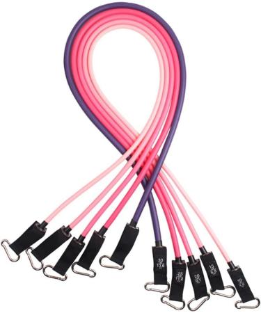 16 Pcs/Set Women Fitness Resistance Bands 100LBS 150LBS Training Belt Yoga Pull Rope Gym Equipment Elastic Tube (Multi Colored) Multicolor colored - Buy Online on GoSupps.com