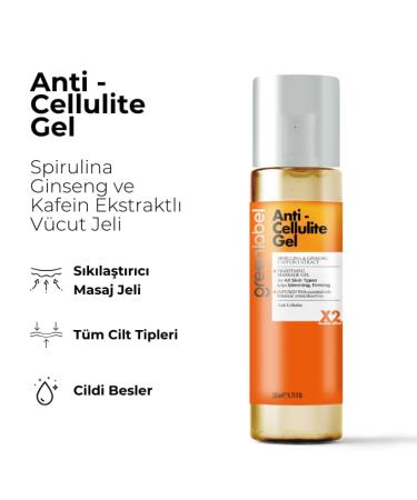 GreenLabel Anti - Cellulite Gel - Firming And Slimming Body Gel With Spirulina And Caffeine Extract 200 ml - Buy Online on GoSupps.com