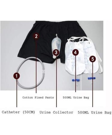 Portable Wearable Urinal Bag Drainage Night Bags Travel Reuseable Spill-Proof Urinal System Silicone Urine Collector for Men 21-304 (Size : L) Large - Buy Online on GoSupps.com