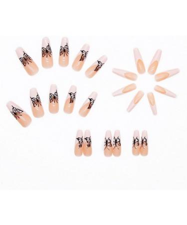 Press on Nails 3 Sets French Butterfly Artificail Nails Long Press-on Nails Fake Nail Ballerina for Women Girls (Color : Butterfly) (Color : Butterfly) (Butterfly) - Buy Online on GoSupps.com