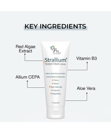 Grah Fixderma Strallium Stretch Mark Cream - Pregnancy Scar Removal and Moisturizing Cream for Stomach, Thighs & Body - 75g - Buy Online on GoSupps.com