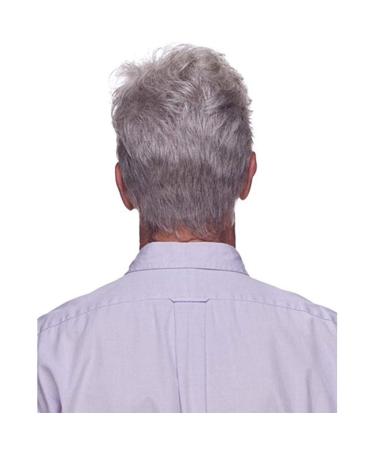 ZCM Men's Silver White Wig | High-Quality Natural Lifelike Short Hair for Middle-Aged Handsome Look | International Shipping Available - Buy Online on GoSupps.com