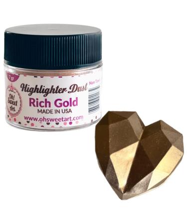 RICH GOLD HIGHLIGHTER DUST (7 grams each container), gold highlighter By Oh! Sweet Art