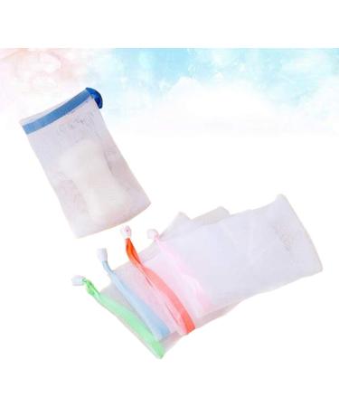 TOPBATHY 5pcs Exfoliating Soap Saver Pouch | Mesh Bags for Handmade Soap - Green Blue Orange Pink Sky-Blue - Buy Online on GoSupps.com