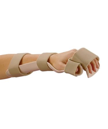 Rolyan Splinting Material Resting Pan Mitt Splint with Strapping Beige Right Large