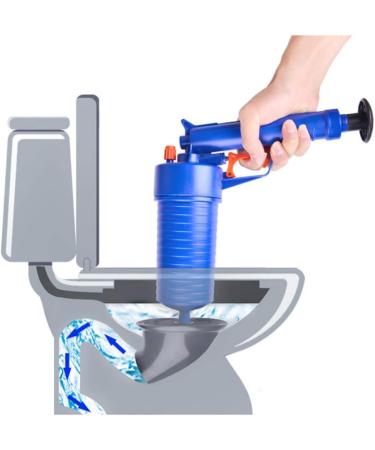 Air Drain Blaster Cleaner Sewer Pipe Dredging Device Pneumatic Type Toilet Kitchen Floor Drain Blaster with Four Plugs Blue - Buy Online on GoSupps.com