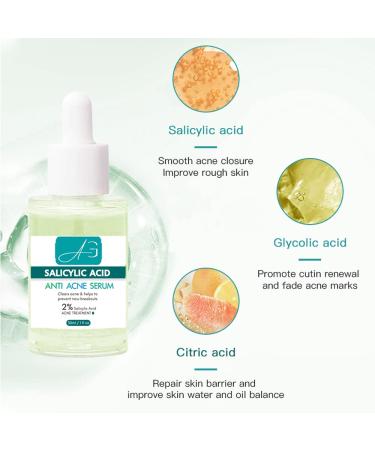 Organic Facial Serum for Acne - 2% Salicylic Acid for Breakouts Redness & Skin Barrier - Buy Online on GoSupps.com