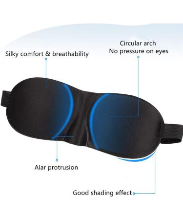 2 Pack 3D Contoured Blackout Sleep Mask for Travel/Naps - Adjustable Strap, Comfortable & Soft Night Blindfold for Women Men - Leopard Purple - Buy Online on GoSupps.com