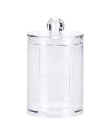 Wabper box hard-wearing transparent cotton pad holder desktop accessories swab round box acrylic cosmetics earrings for haulpades cotton pads