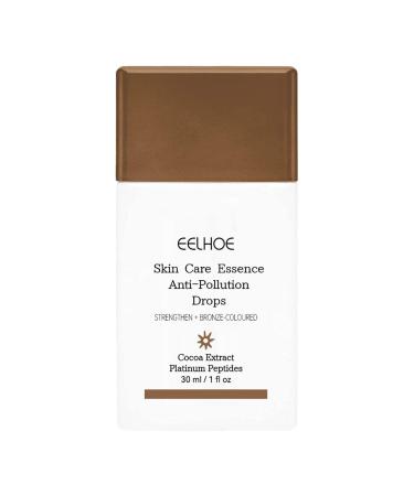Anti-Pollution Bronzing Drops with Peptides Anti-Pollution Sunshine Drops Bronzer Drops Fake Tan Peptide Serums Skincare Essence Facial Tanning Drops Creates A Bronzed Glow