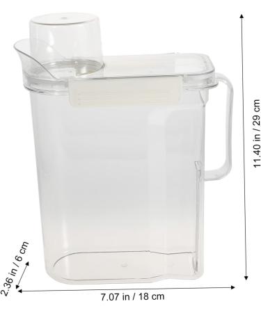 TOBBOMEY 4pcs Laundry Storage Box Lotion Fabric Softener Liquid Soap Dispensers Transparent Plastic - Buy Online on GoSupps.com