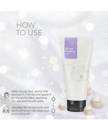 Face Smart Peeling White Jewel Gentle Exfoliator Face Scrub with Pearl Powder extracts for Brightening| Removes Tan and Blackheads 120ml - Buy Online on GoSupps.com
