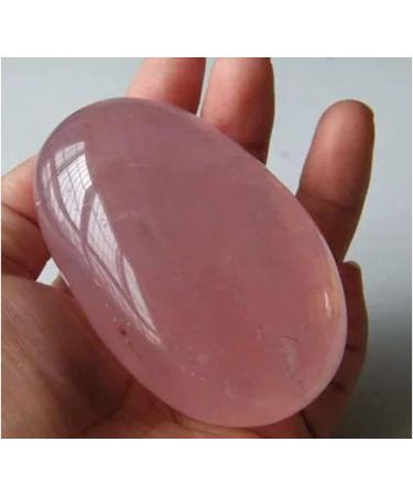 Natural Rose Quartz Carved Palm Stone Polished Irregular Shaped Sphere Crystal Quartz Gemstone Reiki Balancing Decoration 80-100grams Stone Collection - Buy Online on GoSupps.com