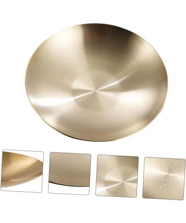 MAGICLULU Condiment Plate Cold Dish Bowl for Prep Dishes for Cooking Large Dinner Plates Tasting Dishes Sauce Serving Dishes Pinch Prep Bowls Sauce Plates Stainless Steel 304 Headset Camping 10X10X2CM Gold - Buy Online on GoSupps.com