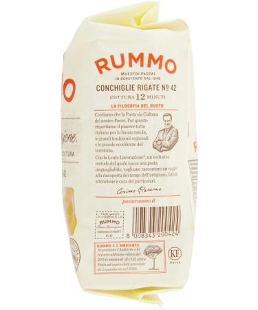  Italian Gourmet E.R. Rummo Conchiglie Rigate n.42 Pasta Lenta Lavorazione Durum Wheat Semolina 500 g Bronze Design + Italian Gourmet Pulp 400 g - Buy Online on GoSupps.com