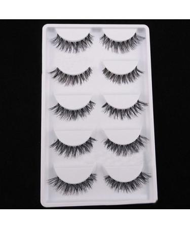 SpirWoRchlan 5 Pairs Long Cross False Eyelashes - Premium Black Eyelash Extensions for Stunning Makeup Looks - Buy Online on GoSupps.com