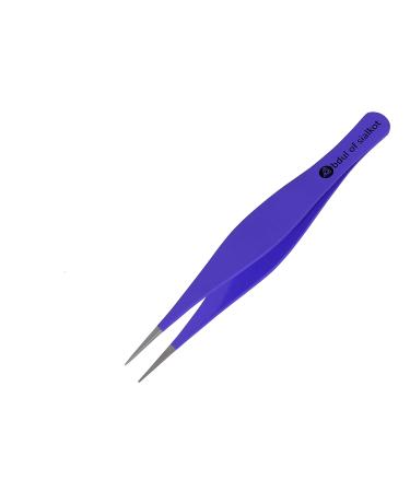 Abdul of Sialkot Pointed Tweezers Pointed Nose Tip Sharp Precision Ingrown Hair Surgical Pointed for Blackheads & Splinters/Best Tweezers for Eyebrows (Purple)