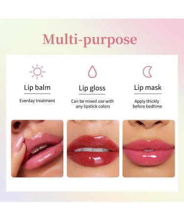 GECOMO High-Shine Clear Color Change Lip Stain Balm - Moisturizing Tinted Lip Oil Gloss for Dry Lips (0.13oz/3.8g) - 01 Safflower - International Shipping Available - Buy Online on GoSupps.com