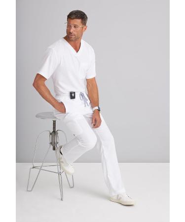 BARCO Grey's Anatomy Men's Evan Scrub Pant - Large Steel | Elastic Waist | Zip Fly | Straight Leg - Buy Online on GoSupps.com