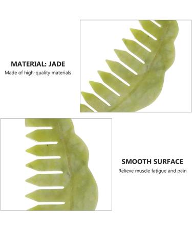 Beaupretty Jade Stone Massage Comb - 2pcs Scalp Massage & Acupuncture Therapy Comb for Spa & Wellness - Buy Online on GoSupps.com