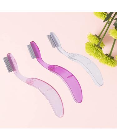 KALLORY 2Pcs Folding Eyebrow Comb - Stainless Steel Lash & Brow Makeup Brush for Perfect Eyebrows & Lashes | Beauty Tool - Random Color - Buy Online on GoSupps.com