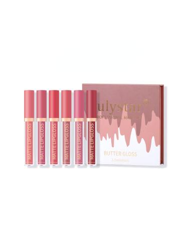 INTEROOKIE Long Lasting Moisturizing Lipstick Set with Water Gloss Mirror Face Nonfading formula for all day wear B