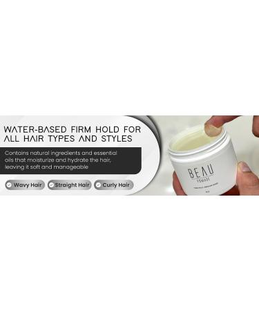 Beau Styling Pomade for Men & Women - Water-Based Firm Hold Frizz Control Medium Shine Flake-Free Hair Styling 4 oz - Buy Online on GoSupps.com
