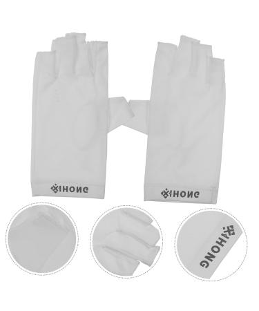 OSALADI 1 Pair Uv Gloves Summer Beach Gloves Summer Driving Gloves Nail Dryer Uv Glove Outdoor Hiking Gloves Nail Art Skin Care Supply Miss White Manicure Skin Care Products Fabric 19.5x8cm White - Buy Online on GoSupps.com