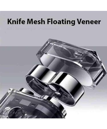 Mini Transparent Body Dual Head Electric Shaver - Waterproof Rechargeable Razor for Bald Men | Best Men's Grooming Tool (Orange - Buy Online on GoSupps.com