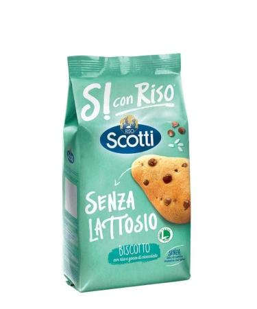 Riso Scotti Riso Scotti Biscuits with rice and chocolate chips Lactose-free 350 g 100% Italian Lactose-Free Cookie Set of 3
