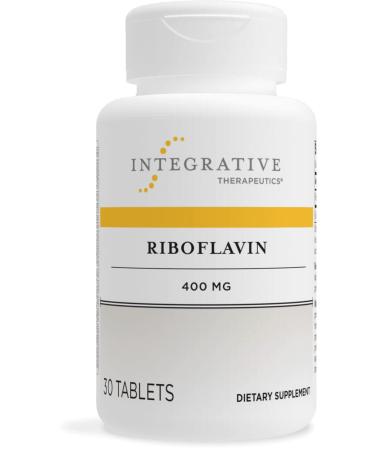 Integrative Therapeutics Riboflavin - Cellular Energy and Red Blood Cell Production Support* - Vitamin B2 Supplement - High Potency - 30 400 mg Tablets Standard Packaging
