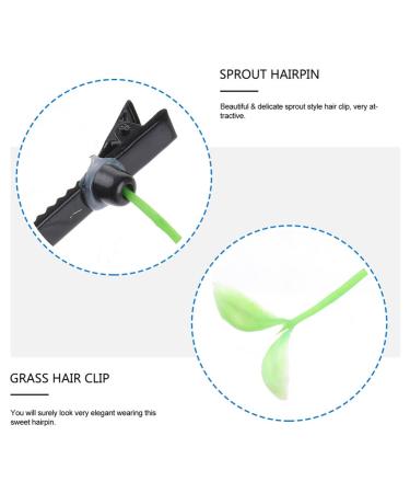 DOITOOL Bean Sprout Hair Clips 100 Pcs - Cute Green Plant Hairpin Ornaments for Kids DIY | Ideal for School, Home, and Party - Buy Online on GoSupps.com