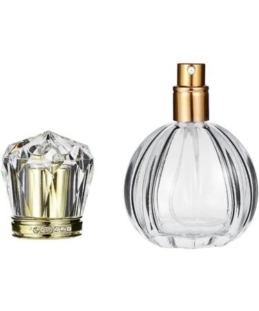 Vintage Pumpkin Shape 50ml Perfume Bottle - Refillable Glass Atomizer with Fine Mist Sprayer - International Shipping Available - Buy Online on GoSupps.com