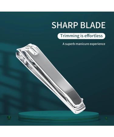 Nail Clipper with Stainless Steel Nail File and Toe Nail Scraper - Retractable File and Scraper - Silver Stainless Steel - 1 Piece - Buy Online on GoSupps.com