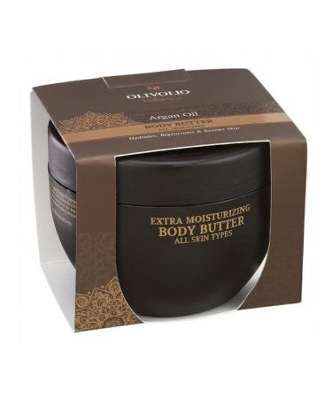 Olivolio Body Butter with Argan Oil 100% Organic & 93% Natural Ingredients - Mineral Oil & Paraben Free - 250ml