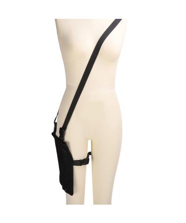 Asixxsix Urindrainage bag holder 2000 ml of covered catheter bag cover with adjustable strap and invisible slot hard-wearing urine bag cover foley catheter bag holder (black)