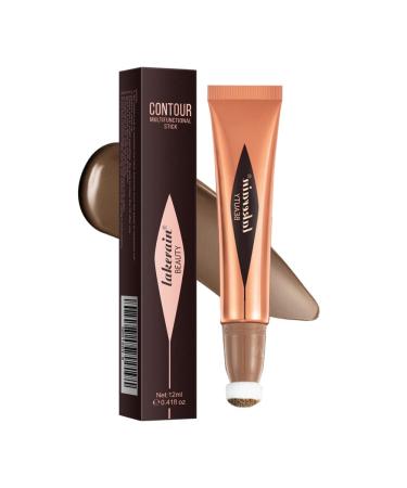 Liquid Contour Beauty Wand  Liquid Face Concealer Contouring Stick with Cushion Applicator Attached  Silky Cream Contour Stick Easy to Blend Multi Functional Makeup Stick (06 Contour Wand)