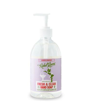Rebel Green Lavender & Grapefruit Liquid Hand Soap | Natural, Sulfate-Free, Hypoallergenic - 16oz Pump (Pack of 4) - Buy Online on GoSupps.com