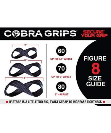 Figure 8 Loop Deadlift Straps - 70 cm, Ideal for Powerlifting & Weightlifting, Black with White Strips - Buy Online on GoSupps.com