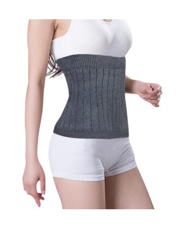 Buy Thermal Cashmere Waist Warmer Belt | Rheumatic Pain Support for Adults & Elders | Winter Kidney Binder & Stomach Wrap - Size L (Waistline 37-43) - Grey - Buy Online on GoSupps.com