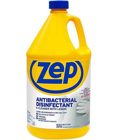 Zep Antibacterial Disinfectant & Cleaner with Lemon - 1 Gallon Case of 2 | Optimal Hard Surface Cleaner & Disinfectant for Home & Business - Buy Online on GoSupps.com