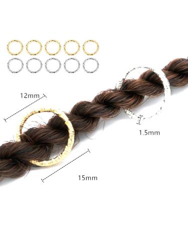 Hair Rings 110 Pieces Hair Jewellery Rings Dreadlock Accessories Hair Rings Spiral Dreadlocks Hair Braid Rings Hair Braid Rings Dreadlocks Aluminum Dread Locks Hair Beads Hair Decor - Buy Online on GoSupps.com