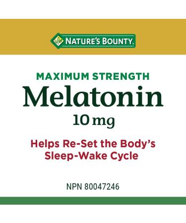Nature's Bounty Melatonin 10mg 120 Count Value Size Helps Reset Body's Sleep-Wake Cycle Reduce Effects of Jet-lag Reduce Time it Takes to Get to Sleep & Time Release Vitamin B-12 Tablet 1500 mcg - Buy Online on GoSupps.com