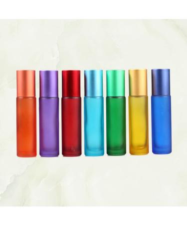 LEUYA 7Pcs 10ml Frosted Glass Oil Roller Bottles - Refillable Perfume Containers with Steel Roller Balls for Home & Travel Use - Buy Online on GoSupps.com