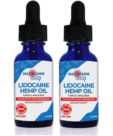 MAXOCAINE Lido-Hemp Oil for Pain & Stress Relief with Eucalyptus Spearmint Essential Oils, Lidocaine, and Hemp Extract - Premium Holistic Solution (1 oz) - Buy Online on GoSupps.com