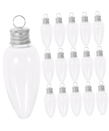 PRETYZOOM 24pcs Small Light Bulb Candy Bottle Ornament Plastic Containers Candy Packaging Bottle Party Bottle