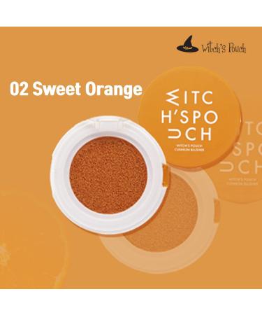Witch's Pouch Blush Cushion - Cheek Toneup Moisturizing Blusher (02 Sweet Orange) - Buy Online on GoSupps.com