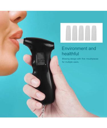 Professional Mini Alcohol Tester - LCD Display Portable Fast & Accurate Results | Includes 5 Mouthpieces - Buy Online on GoSupps.com