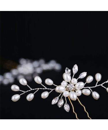 5 Pieces Bridal Bead Headdress | Elegant Pearl & Rhinestone Hair Jewelry for Weddings | Retro Fashion Hairpins for Brides & Festivals - Buy Online on GoSupps.com