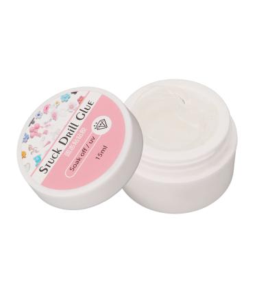 Nail Art Stuck Drill Glue ANGGREK 5Pcs Super Adhesive Gel Nail Art Stuck Drill Glue Nail Art Rhinestone Glue Beauty Tools Nail Accessories for Nails Art Design 15ml*5